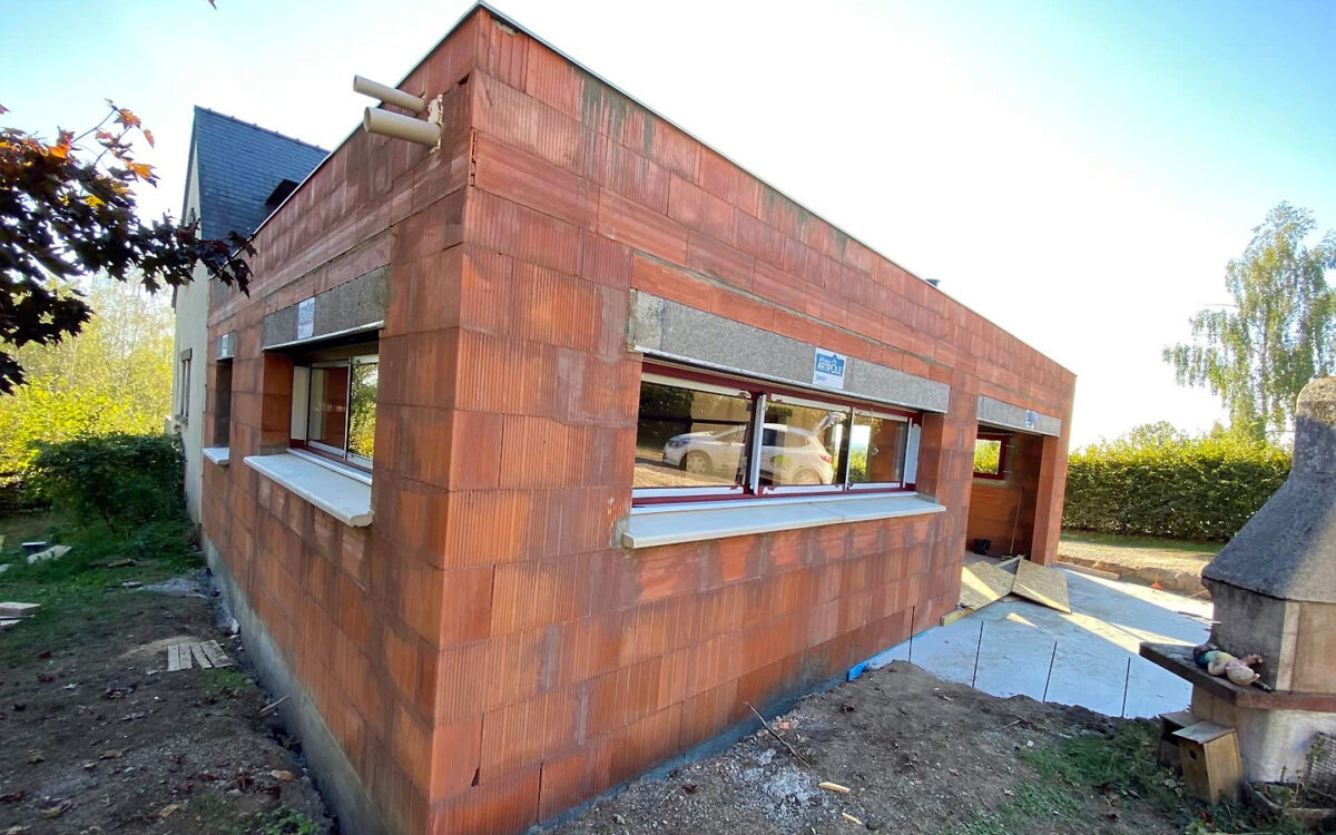 Extension brique maison individuelle
