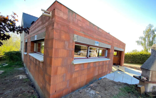 Extension brique maison individuelle